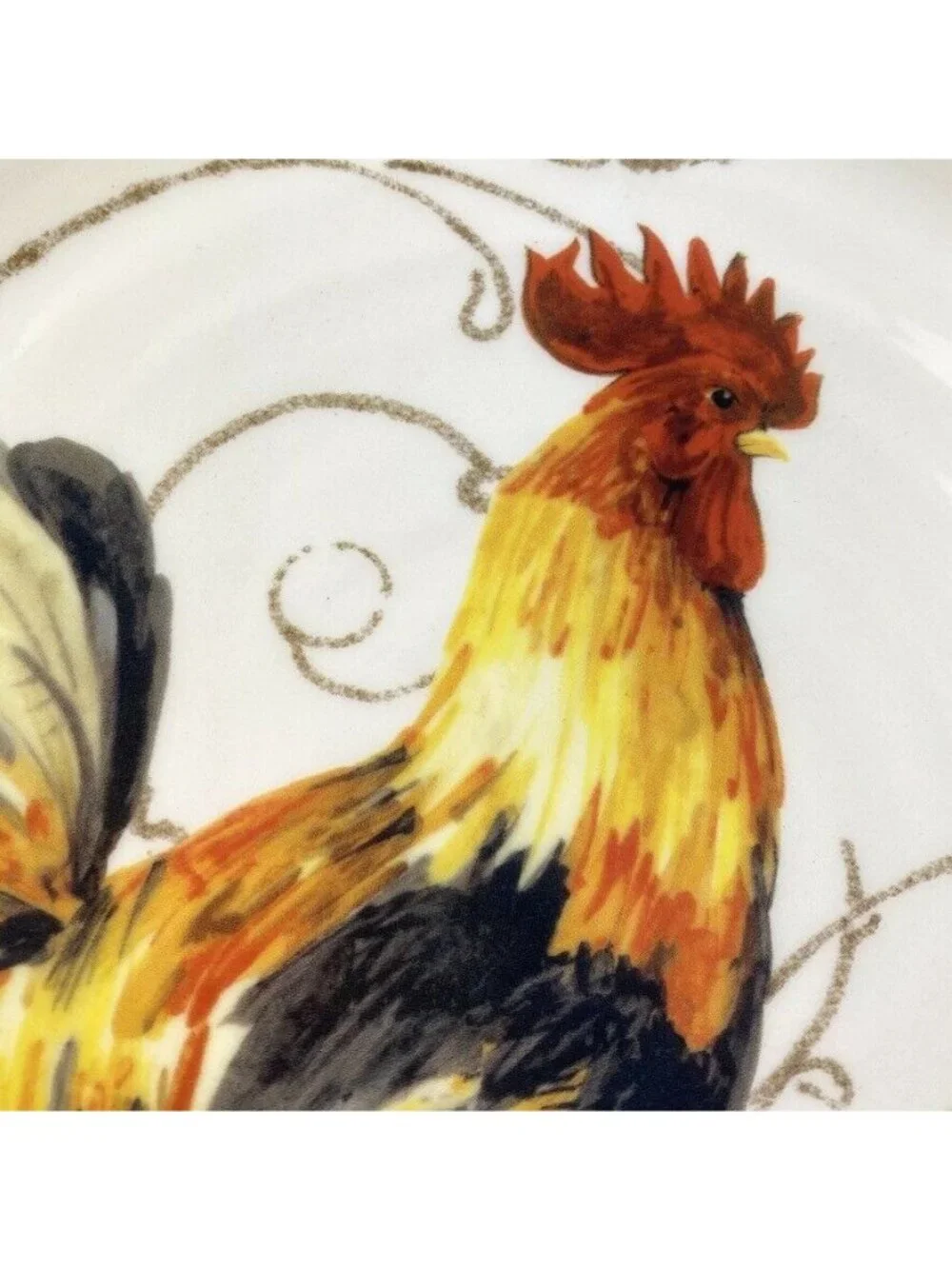Sur La Table Italy Rooster Salad Plate Motif Farmhouse French Country 8 3/4